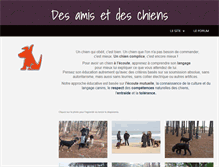 Tablet Screenshot of des-amis-et-des-chiens.com